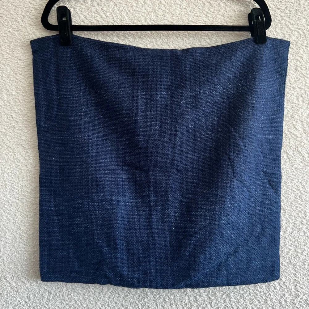 West‎ Elm NWT Silk Cotton Buttons Navy Blue Nightshade Throw Pillow Cover Sham